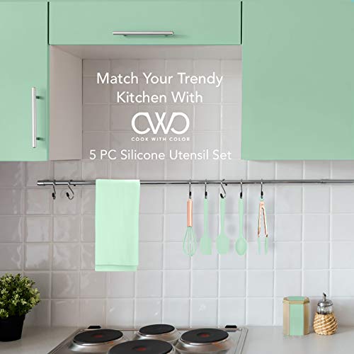 Cook with Color Silicone Cooking Utensils, 5 Pc Kitchen Utensil Set