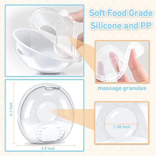 Breast Shells & Milk Collector Catcher for Breastfeeding 4 Pack, New