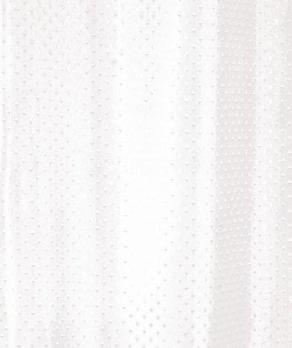 Luxxur Plus 300cm Wide x 240cm Long Superior Polyester Fabric White Diamond Shower Curtain heavier 50g Mtr weighted hem