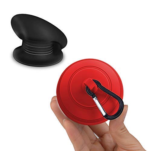 Earbuds Cord Organizer, Headphone Warp Cable Winder Headset Silicone Storage Case with Keychain, Fully Protect Earpieces Mics and Cords Keep Earphone Wire Tangle Free or Dustproof Red Black - 2 Pack
