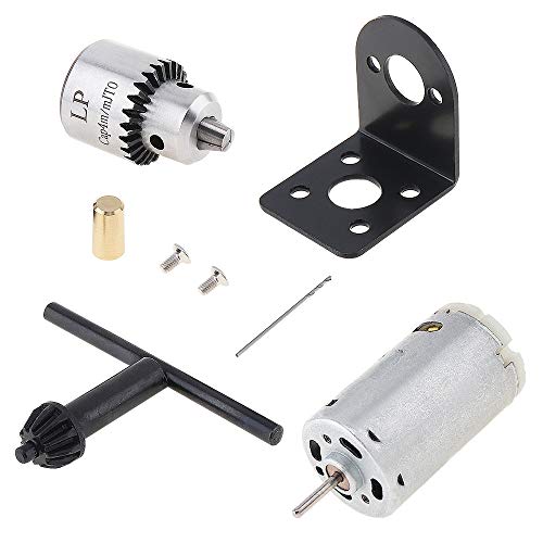 Best Quality - Electric Drills - Mini Small Hand Drill 395 Motor Bench Drill with 0.1-4mm JTO Chuck and Mounting Bracket Lathe Press Motor DIY Tool Set - by SINAM - 1 PCs