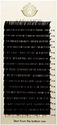 LASH MOB Eyelash Extension D Curl - 0.18 Diameter - Mixed and Single Lengths for Professionals (13mm)