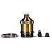 INNOCCY Solid Lamp Socket E26/ E27 Vintage Industrial Edison Pendant Ceramics Light Socket Antique Brass Color, Pack Of 4
