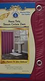 Vinyl Shower Curtain Liner with Metal Grommets & Magnets (Burgundy)