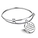 You are Braver Stronger Smarter than you think Inspirational Bracelet Expandable Bangle Gift for Women Men Bangle Bracelets for Women Daughter Sisters Friends Colleague Birthday Christmas Reminder Jewelry (Silver Stainless Steel)