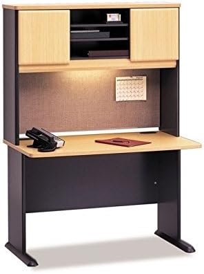 Bush Series A 48" Computer Desk with Hutch in Beech