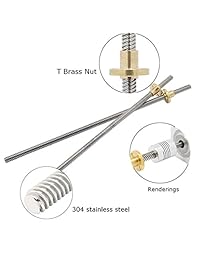 Drillpro   Tornillo de plomo y tuerca para impresora 3D Z Axis, 15.748 in, 0.315 in