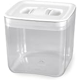 ClickClack Clear 2 Qt Cube Canister w/White Lid