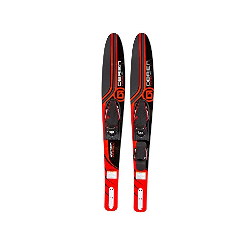 O'Brien Vortex Widebody Combo Water Skis 65.5", Red, Crimson (2181130