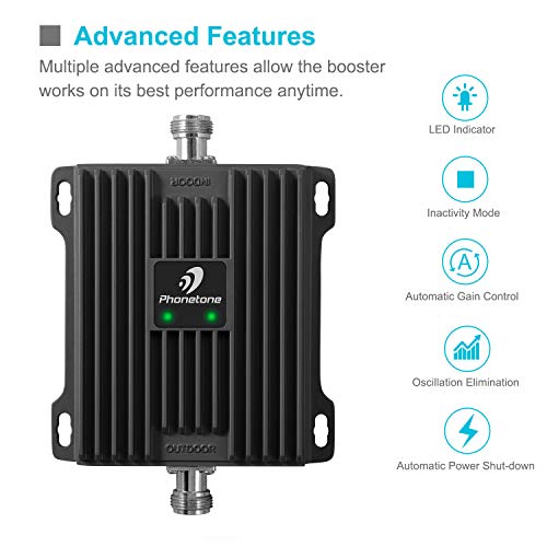 Cell Phone Signal Booster for Home and Office - Boost 4G LTE Data for Verizon AT&T and T-Mobile - 65dB Dual Band 700MHz Band 12/17/13 Cellular Repeater kit with High Gain Panel/Yagi Antennas