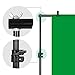 CRAPHY Upgraded Portable Photo Studio 10 x 6.5ft Background Stand Kit Backdrop Support System with Silk Cotton Background (Green Black White, 9ft x 6ft) and Carrying Bag