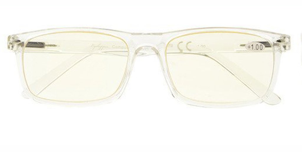 Visionkr UV Protection,Anti Blue Rays,Reduce Eyestrain from Digital Gear,Computer Reading Glasses Readers for Men Women(Clear) +1.0 — image 1