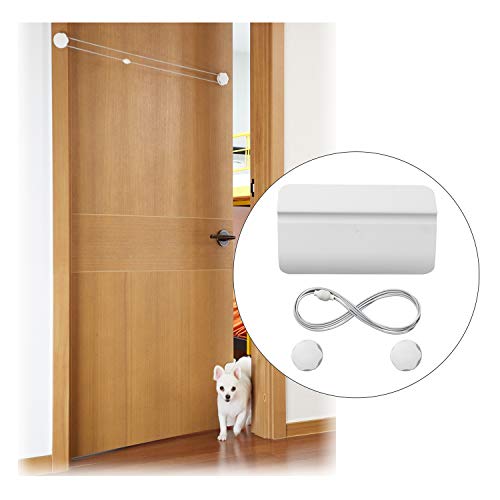 LuDiRo Pet Door Safety Gate Automatic Gate for Dogs Cats Applicable Bathroom Bedroom and Toilet Training-White - Thumbnail 7