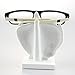 JewelryNanny Artsy Face Eyeglass Holder Stand - Sculpted Nose for Eyeglasses or Sunglasses, Life is Good, White