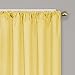 ECLIPSE Kendall Modern Blackout Thermal Rod Pocket Window Curtain for Bedroom or Living Room (1 Panel), 42 X 54, Lemon