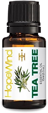 Tea Tree 100% Pure Essential Oil, Melaleuca Therapeutic grade, Concentrated, Powerful, Antifungal, Athletes Foot, Warts, full 15ml/0.5oz-by HopeWind Health