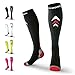 Rymora Compression Socks for Men & Women (Cushioned) (One Pair) (PureBlack) (Small)