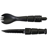 Ka-Bar Tactical Military Sporks - Spoon Fork Knife Combo Set - Camping Hiking Hunting Backpacking Outdoor Survival Multitool Utensil Accessory - 2 Pack