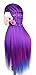 PERFEHAIR Cosmetology Mannequin Manikin Heads with Hair, Colorful Mannequin Practice Dolls Head- Synthetic Hair (Purple Series)