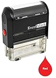 One Line Custom Rubber Stamp (Red)