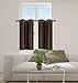 Elegant Home 2 Panels Tiers Grommets Small Window Treatment Curtain Faux Silk Insulated Blackout Drape Short Panel 28