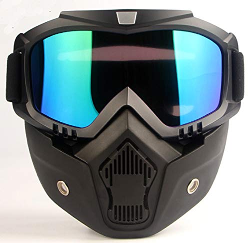 CHAMER Motorcycle Glasses Motocross Goggles Helmet Mask Fog-Proof Windproof UV400 Protection Vintage Harley Motorbike Riding Sunglasses for Kid&Adult CS Paintball