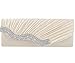 Jubileens Pleated Satin Wavy Crystal Clutch Evening Bag Wedding Purse Handbag (Champagne)