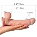 BOMBEX FDA Approved Realistic Dildo - Silicone Vagina Sex Toy With Strong Suction Cup Base,Flesh Dong,8.2 Inches