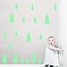 Christmas Tree Wall Decals Decorations Glow in the Dark, Feskin Window Wall Stickers for Xmas Party Kids Home Room Decor