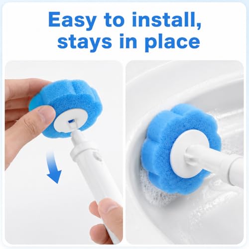 72 pezzi di ricariche per spazzole igieniche monouso, set con spazzola per WC e detergente per toilette, accessori per la pulizia del bagno