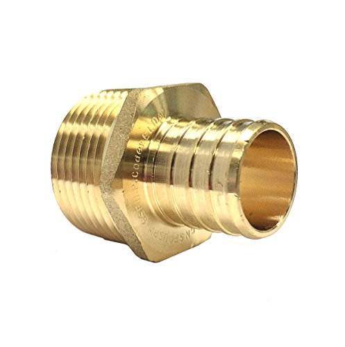 Libra Supply 3/4 inch Pex to 1/2 inch MPT(3/4'' to 1/2'', 3/4-inch to 1/2-inch) Lead Free PEX Copper Male Adapter, Barb x MIP, (Click in for more size options), Pipe Fitting Plumbing Supply - Thumbnail 3