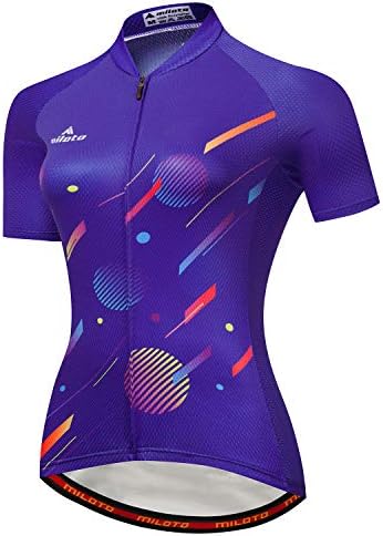 Vgowater Women's Cycling Jersey Short Sleeve Full-Zip Cycling Shirt Quick Dry Biking Top