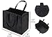 NZ home XL Reusable Grocery Shopping Bags, Heavy Duty Shopping Tote, Stands Upright, Foldable, Washable (Black 5 Pack)