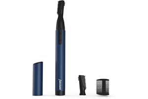 Funstant Upgraded Eyebrow Trimmer, Precision Detailer Battery-Operated Eyebrow Razor and Shaper, Electric Facial Hair Trimmer with Comb, Dual-Blade Grooming Tool, No Pulling Sensation