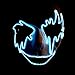 Circle Circle El Wire Glowing LED Halloween Masks (Sky Blue)