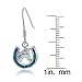 Sterling Silver Created Blue Opal Horseshoe Horse Dangle Earrings