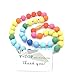 V-TOP Chewable Rainbow Silicone Baby Teething Necklace for Mom and Baby Teether Toy -BPA Free (Rainbow Classic)
