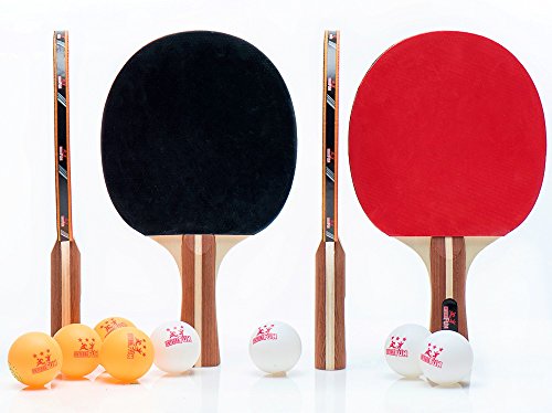 IntegraFun Pro Ping Pong Paddle – Set of 4 Table Tennis Rackets – 8balls (3 Stars) – Eco-Friendly – High-Bounce Sponge – Paddle Case –Ergonomic Grip – Family & Friends Games – Recreational Games - Thumbnail 3
