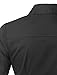 LE3NO Womens Lightweight Button Down Shirt with Stretch, L3NWT573A BLACK, X-Small