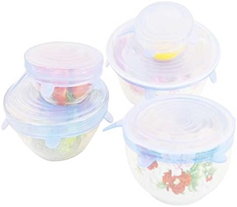 6 Pack Silicone Reusable Lids Kitchen Gadget, Super Stretch Lids, Best Durable Kitchen Baking Tool and Coolest Cooking Gadget, Dishwasher and Freezer Safe.
