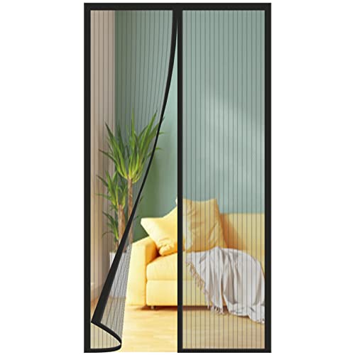 Magnet Fliegengitter Balkontür 130x250 cm, Verschiedene Größen, Aktualisierte Version, Fliegengitter Tür Ist Ideal Für Die Balkontür, Kellertür und Te