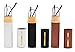 SOOLALA 3-PACK Mens Womens Lightweight Compact Reader Reading Glasses Reader w/Pen Clip Tube Case, SiBkBrown, +1.0x