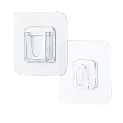 Clear Double-Sided Adhesive Wall Hooks - 10-Piece