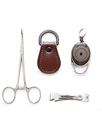 NetAngler Caña de pesca con mosca y carrete Combo Caña de pesca con mosca de 4 piezas Caña de mosca de aluminio de 5 vatios Kit de moscas de 28 piezas con punta de caña, respaldo y bolsa de tela gratis