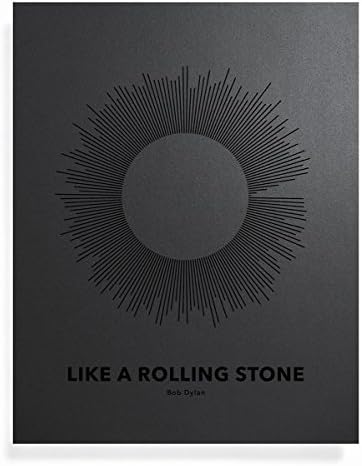 SUN Sound Wave Art Print - Like A Rolling Stone - Anniversary, Wedding, Birthday and Holidays Gift Ideas for him or he - 11 x 14 Unframed Music Art for Bob Dylan Fan or Office Decor swp 116