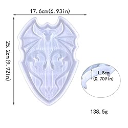 JIOFAVIU Large Dragon on Shield Mold, 10 in Unique