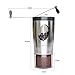 Convallaria Manual Coffee Grinder with 5-Level Grinding Ceramic Conical Burr Mill, Stainless Steel Foldable Handle Coffee Bean Grinder with Brush and Spoon for Coffee Bean/Spices/Tea Leaves/Camping