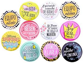 Disok Lot De 10 Badges Avec Phrases De Mariage En Espagnol Amazon Fr Cuisine Maison
