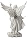 Archangel Saint Gabriel with Cross and Trumpet Statue Sculpture (White)
