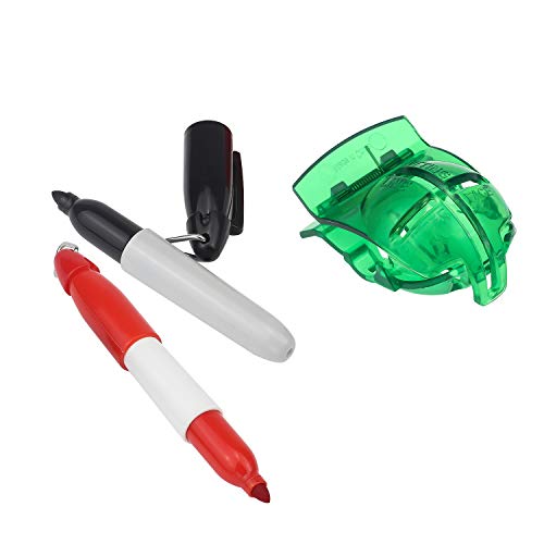 Favordrory 4 Pack Golf Ball Line Liner Drawing Marking Alignment Putting Tool with 2Pcs Marker Pen, Green